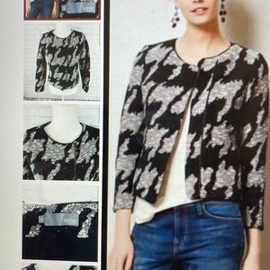 Myne Houndstooth Jacket - Black and Grey